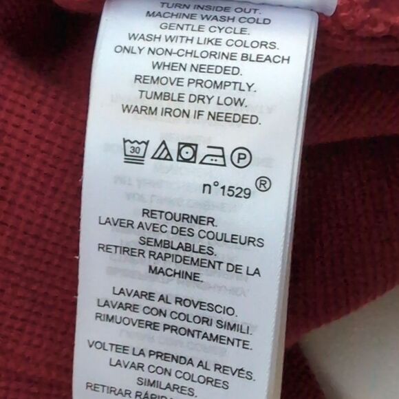 Ralph Lauren Burgundy Waffle-Knit Cotton Henley Dress Large - Picture 9 of 13